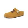 Little Golden Bean Has A Round Head One Foot Thick-soled Shoes Height-increasing Birken Half-slippers