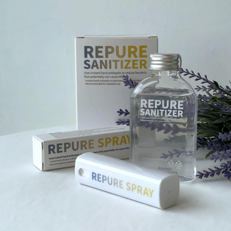 Repure Sanitizer Set (Rose Sequence Set) Basic configuration + additional spray (black)