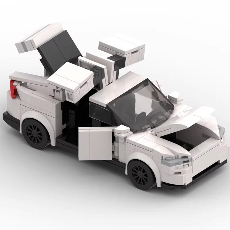 Technical Car Model 3 Model X Charging Pile Electric Vehicle City Speed Champions Kits Building Blocks Kids Toys Gifts