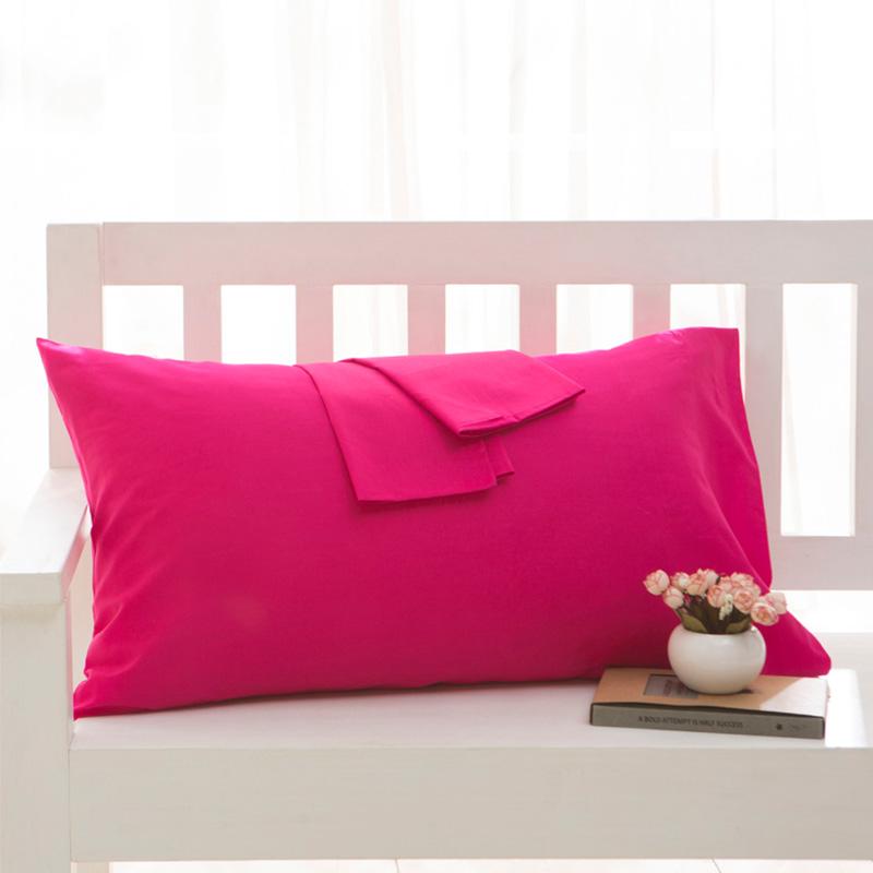 Solid Cotton Envelope Pillowcase 40x60 50x90 Soft Breathable Bedding Pillow Cover Multiple Sizes Available