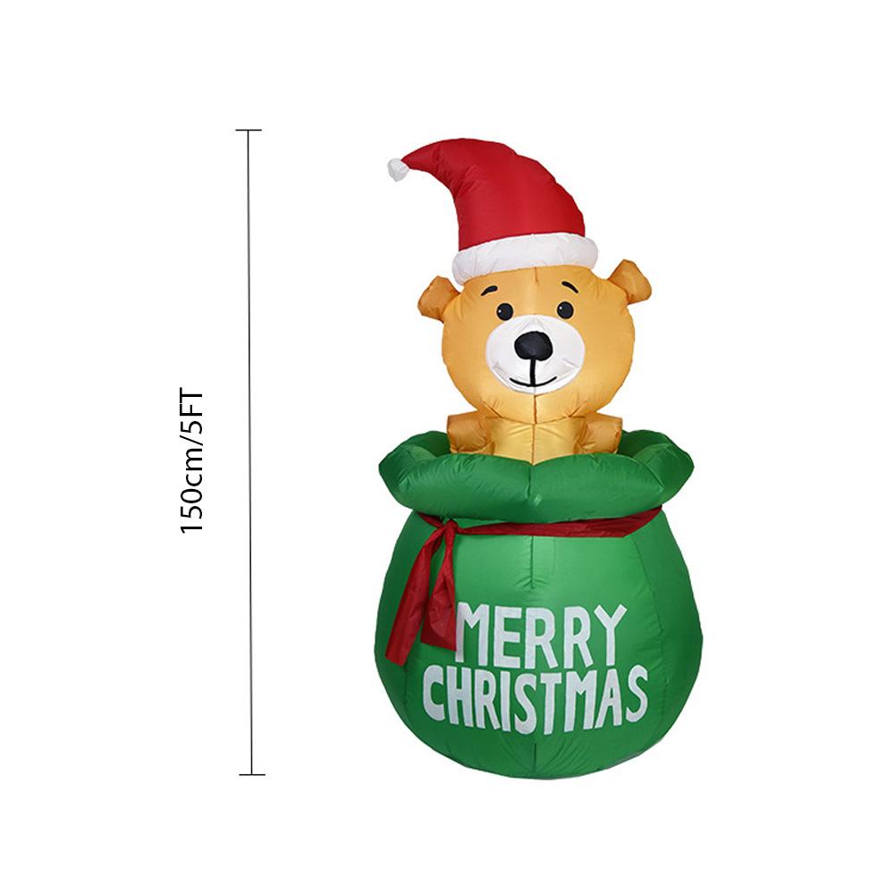 Pacote de presente para decorações infláveis de Natal para filhotes, 5 pés, luzes LED integradas e soprador de ar