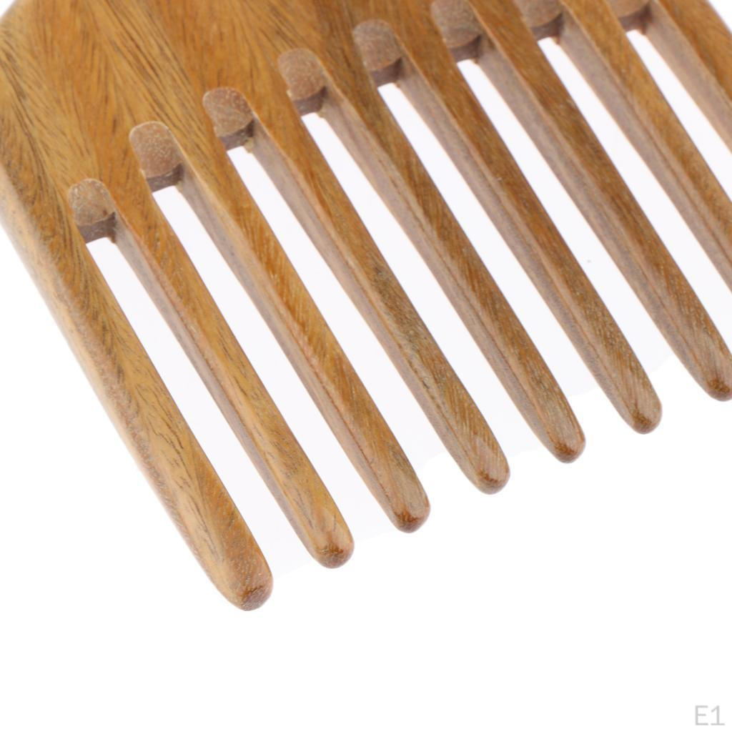 Hair Comb, Handmade Pocket Wide Wooden Pick Comb For Thick Wet And Curly