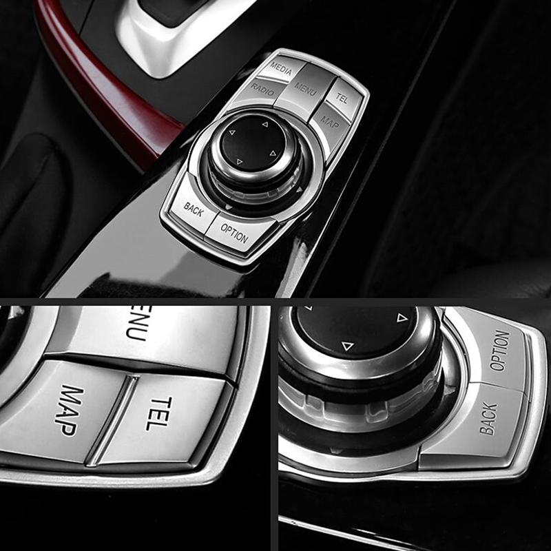 Chrome Gear Shift Panel Front Headlight Switch Engine Start Stop P Shift Button Cover Trim For BMW 2 3 4 Series 3GT F30 F20 F36