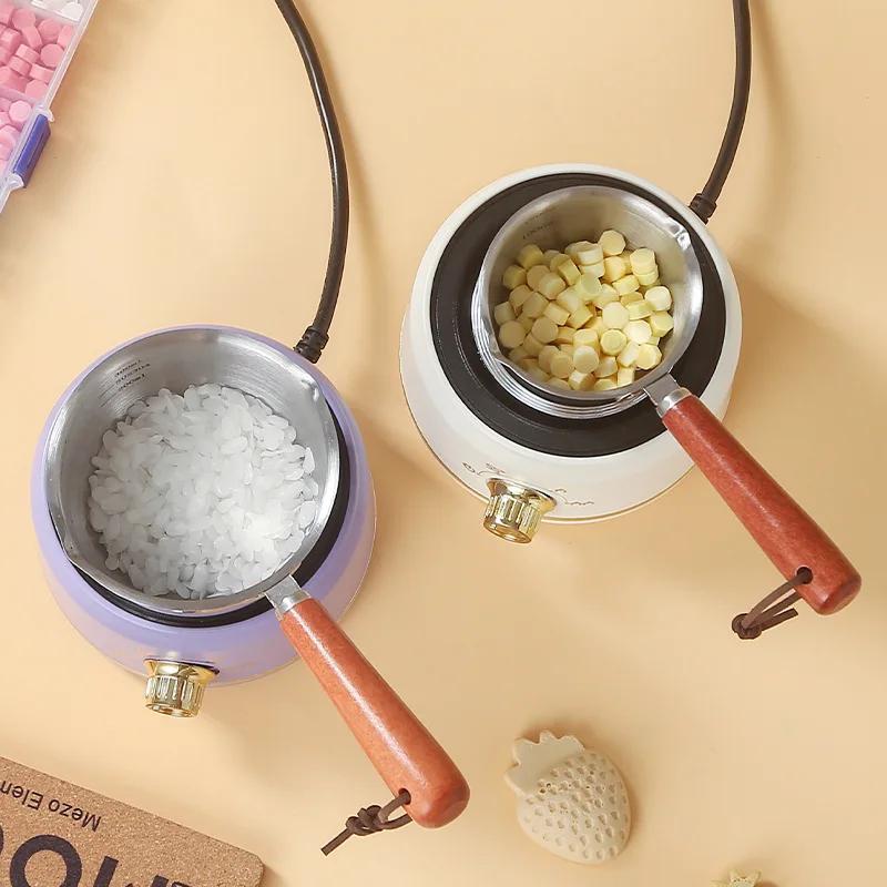 New DIY Tool Wax Bottle Sugar Butter Melting Pot Heating Furnace Insulation Hot Milk Stainless Steel Mini Melting Wax Pot
