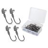 GORIX Jig Head Set of 50 with for Bullet Liner Hook Fishing Sharp (GJIG-B) Case, Ajing, Rockfish, Etc., [Fishing Hook, Weight, Jig] 1.0g