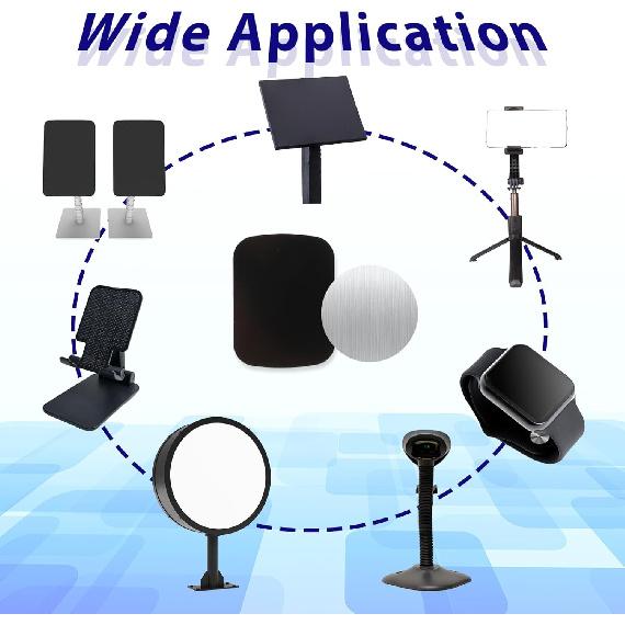 Bewudy Self-Adhesive Metal Plates - 10 Pack, Compatible with Magnetic Mounts, for Cars, Phones & Phone Cases