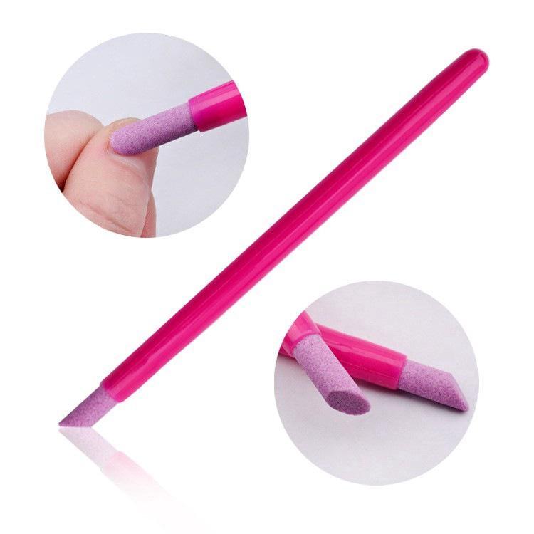 Nail Art Cuticule Mâner din plastic Scrubs Piatră Piele Moartă Perii Manichiură Cadou Instrumente Nail Art