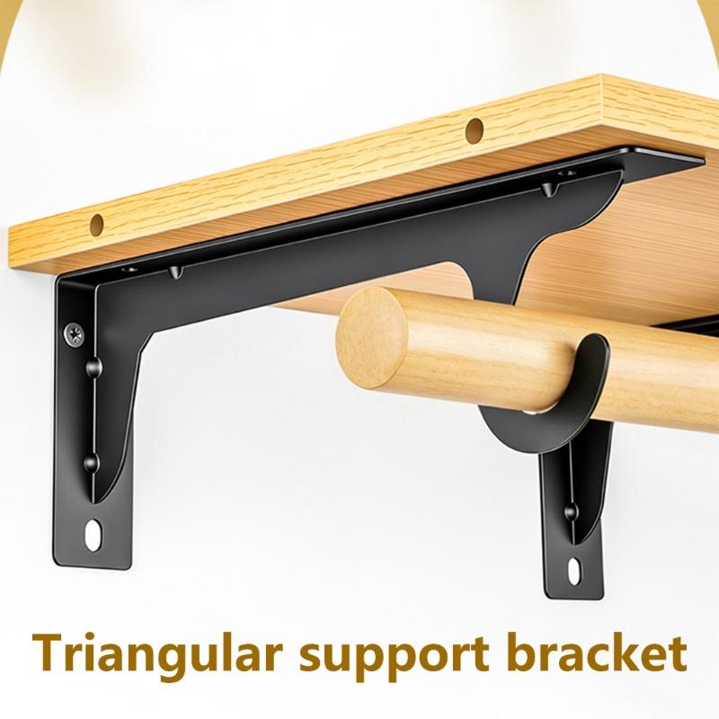 Pack Of 2 Heavy Duty Wall Mounted Hook Brackets with Double Hook Easy to Use for Closet Organization & Space Saving
