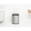 Brabantia Waste Bin with Lid, Manual Operation, Water Resistant, 4L, 20cm (W) x 17.2cm (D) x 27.2cm (H), Made in Belgium, Bo Waste Bin FPP Matte Finis