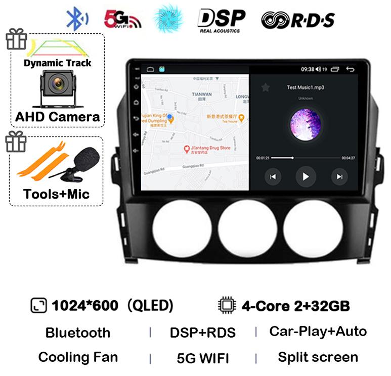 

Android 14 Carplay For Mazda MX-5 MX5 III 3 NC Miata 2005-2015 Car Radio Multimedia Stereo Navigation GPS Head Unit Autoradio BT