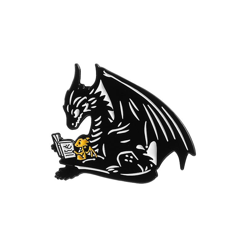 

Эмалевая булавка «Четвертое крыло дракона», брошь для любителя литературы в стиле фэнтези, значок на лацкан рюкзака, забавный подарок для друзей