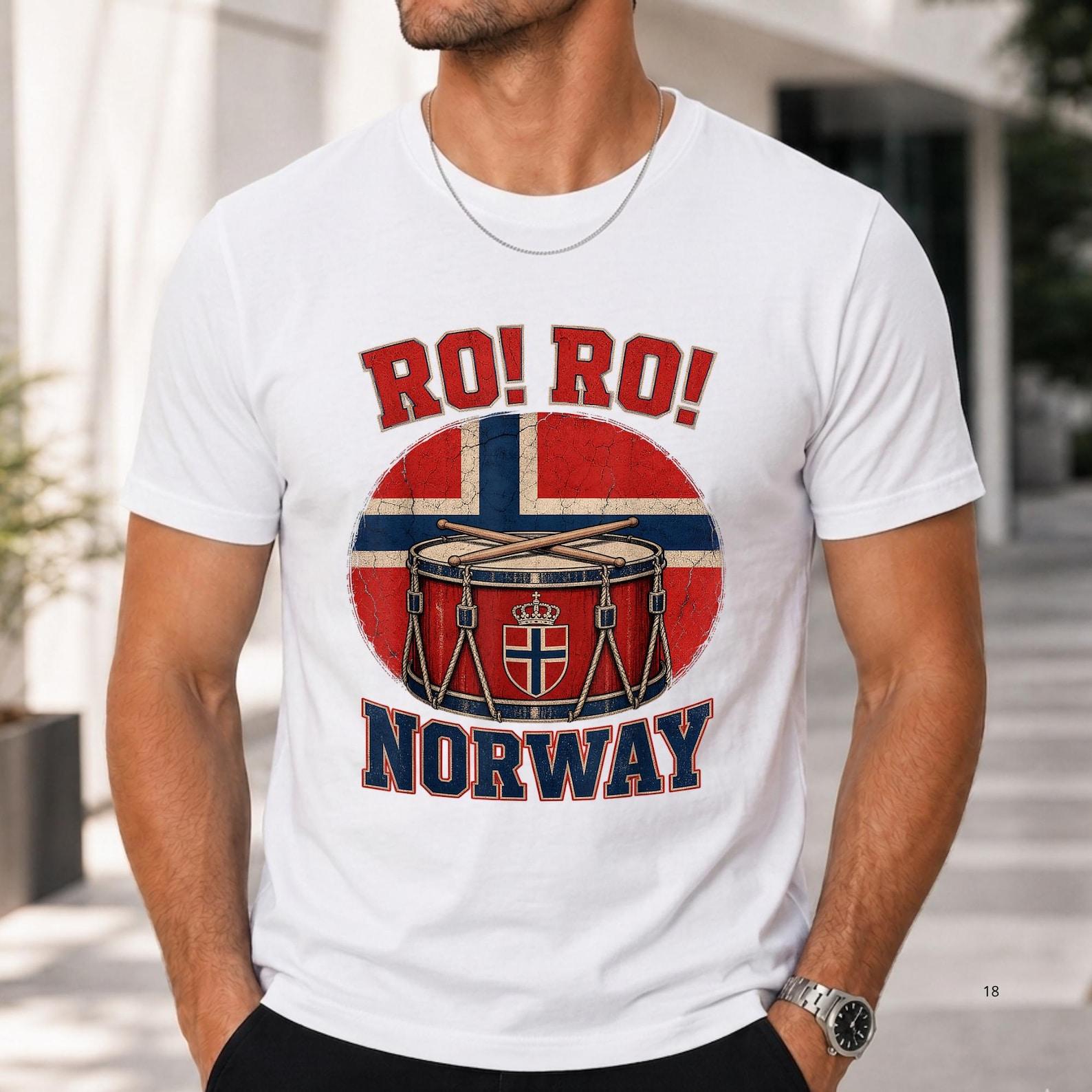 Norway Drum Soccer Shirt, Viking Row Norwegian Football Fan Tee, Norway Supporter Shirt, 2026 Soccer Gift, Nordic Viking T-Shirt S