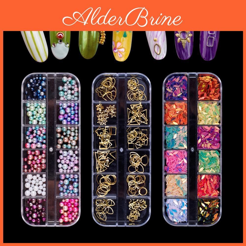 Crystal Palette Nail Diy Rhinestones Nail Sequins Mermaid Beads Nail Art Decorations Seashell Tips