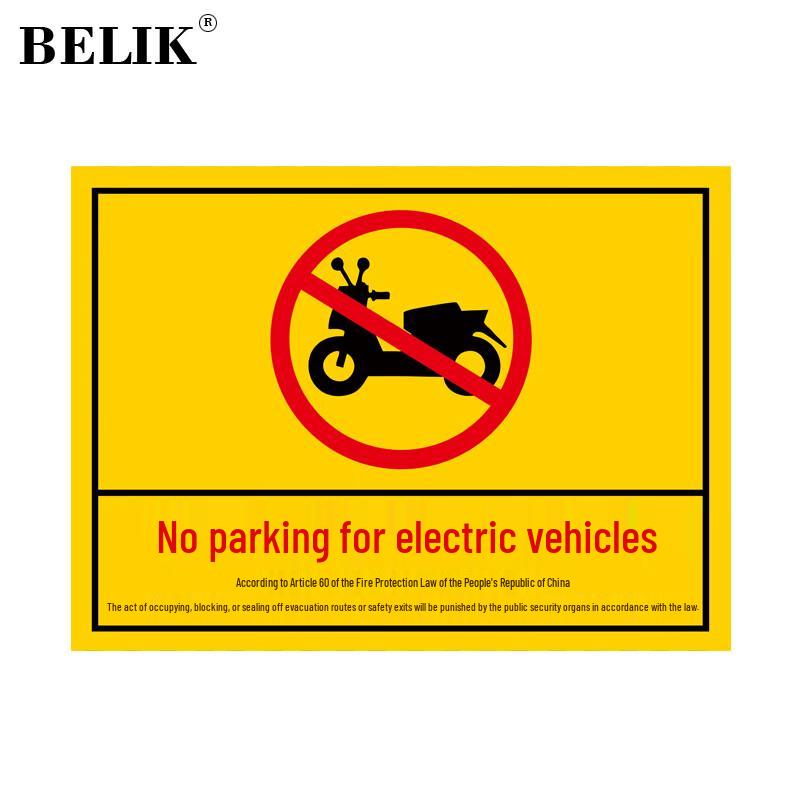 BELIK No Electric Scooter Parking Warning Sign 22x30CM