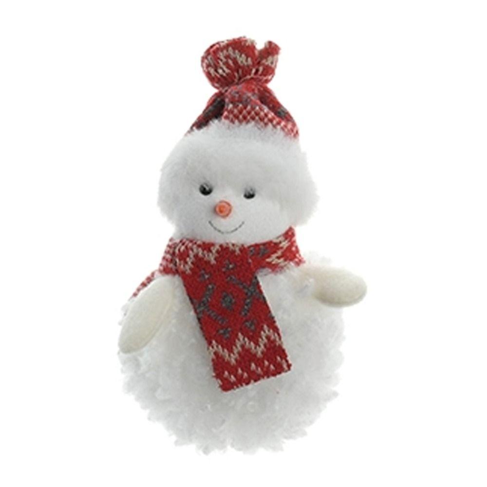 Cute Christmas Plush Snowman Pendant Xmas Ornament Christmas Tree Pendant  New Year