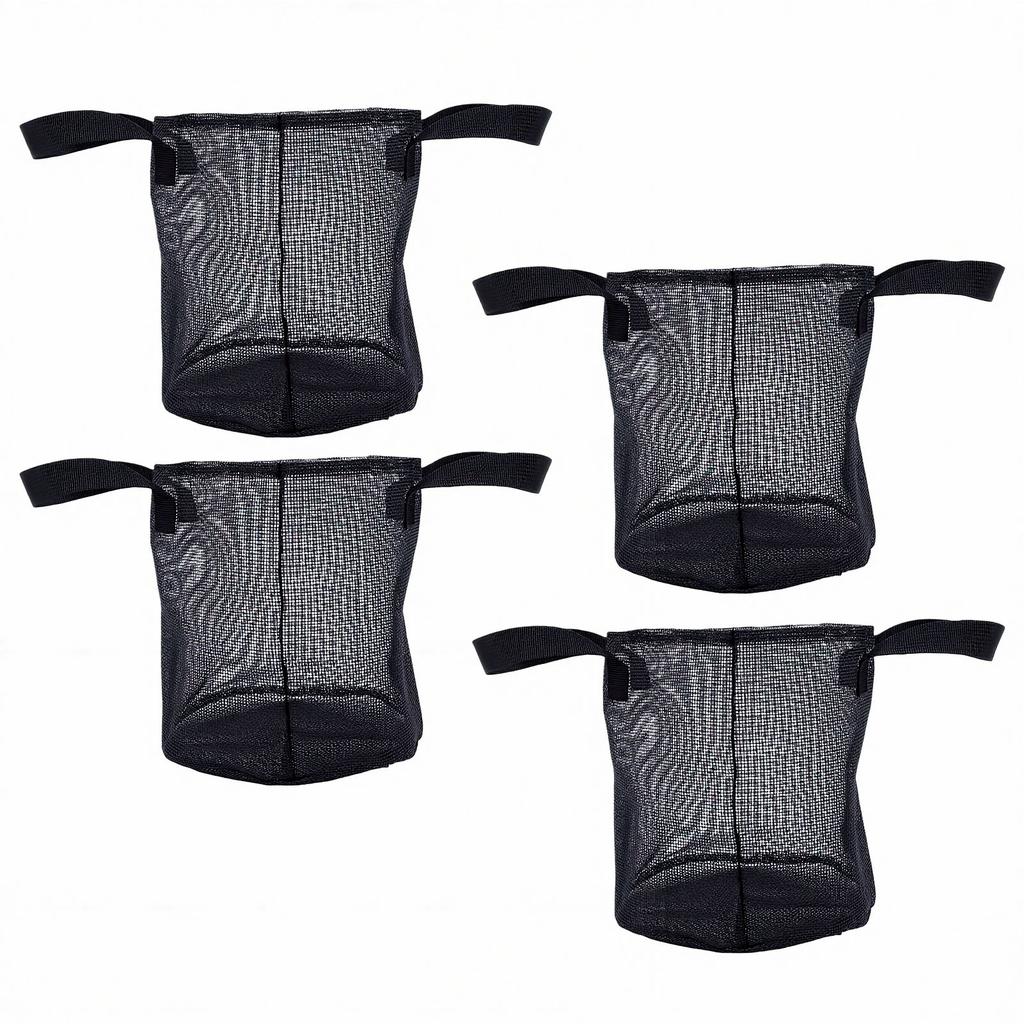 4PCS Mesh Aquatic Pond Plant Baskets PVC Reusable Pond Planting Bags with Handles for Garden Bog Plant