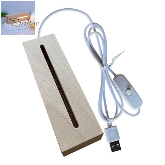 

Ночник с USB Plug-Play, без мерцания, неослепляющий, энергосберегающий, на деревянной основе, светодиодный декор прикроватной лампы A Warm light