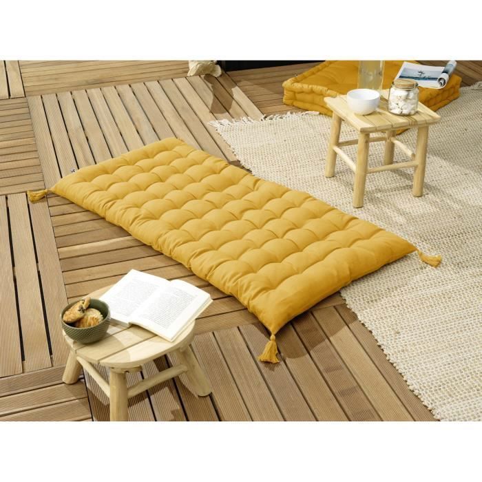 Matelas De Sol Avec Pompons Kalas Safran 60x120 Cm