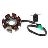 8 Pole 8 Coil Magneto Stator Ignition Generator for Chinese Scooters ATV Go Kart Moped 125cc 150cc 152QMI 157QMJ Engine