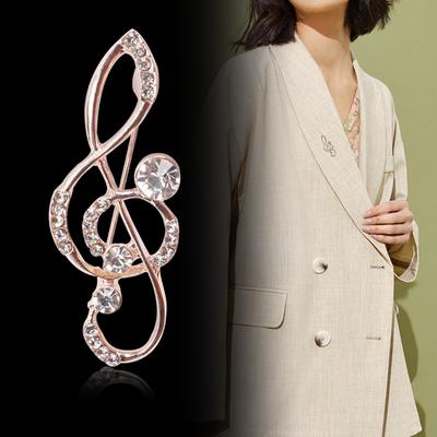 Anti-light Pearl Corsage Pin Symbol Music Clothing Accessories Brooch High-end Light Luxury