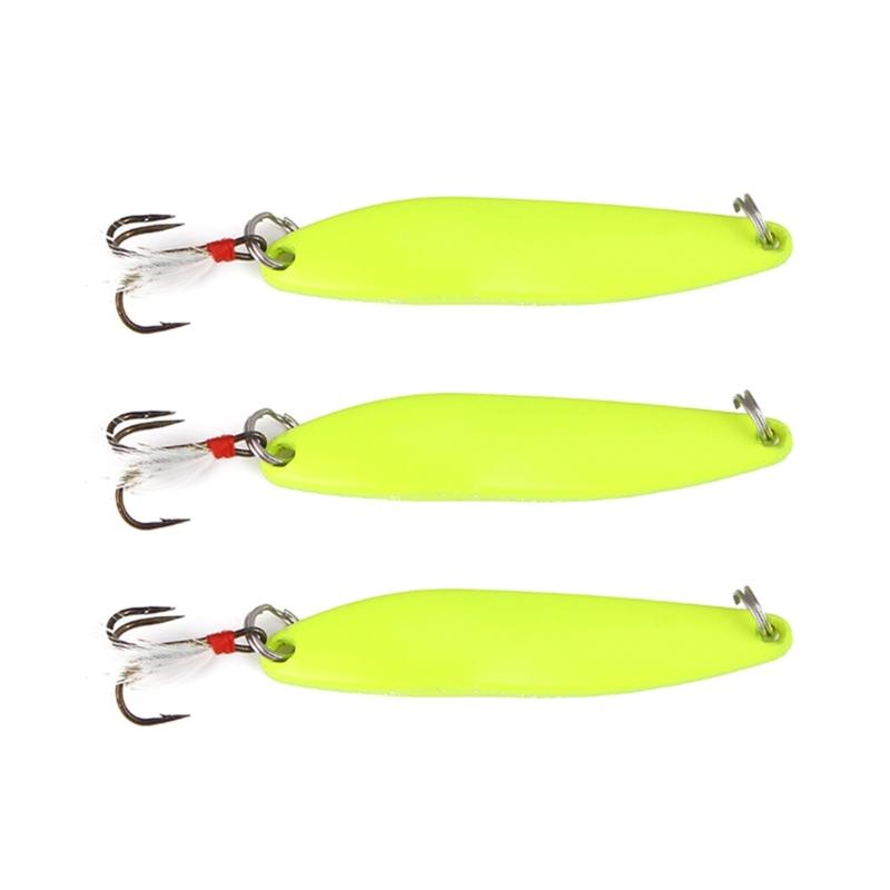 3 szt. Tonąca Metalowa Lśniąca Przynęta Łyżka Błystka Sztuczne Twarde Przynęty Wirnik Twarda Przynęta Wędkarska Błystki z Haczykiem