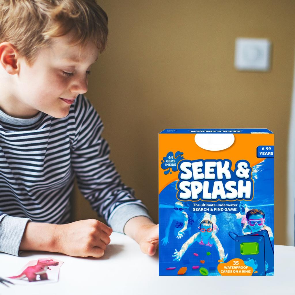 Ultimátní sada Hledej a bazén - 64 třpytivá hra Hledej a najdi, Vzdělávací vodní hračka STEM pro chlapce a dívky 6-12