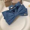Eye Catching Hair Bows Clip Soft Jeans Fabric Hairpin Fashion Barrettes Hair Ornament For Girls Adults Hairstyling