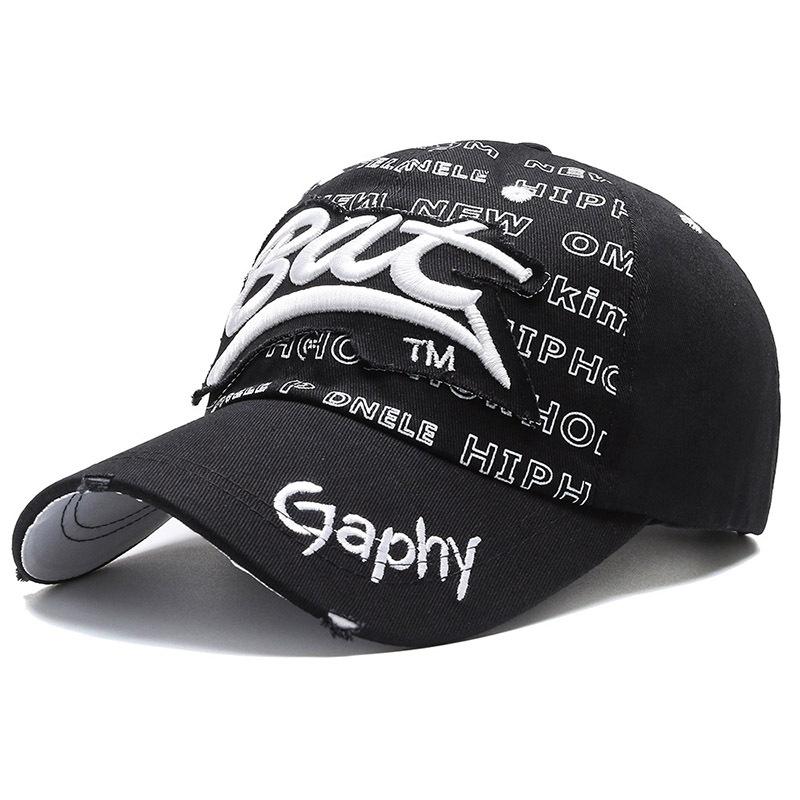 

Мужская бейсболка в стиле хип-хоп, корейская версия, летняя кепка с вышитыми буквами Ins Tide Brand, солнцезащитная кепка Adjustable