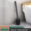 Wall-Mounted Soft Bristle Toilet Cleaning Set with Long Handle and Storage Rack