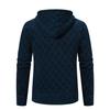 Winter Men's Cardigan Sweater with Thick Velvet and Loose Casual Hooded Knitted Jacket for Outerwear