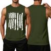 Men's Loose Fit Casual Sleeveless Top Flag Print Graphic Tank Top Lightweight Summer Shirt