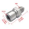 Stainless Steel 4AN Male To 3/8-24 Metric Inverted Flare Female Brake Line Adapter Fitting High Quality Durable