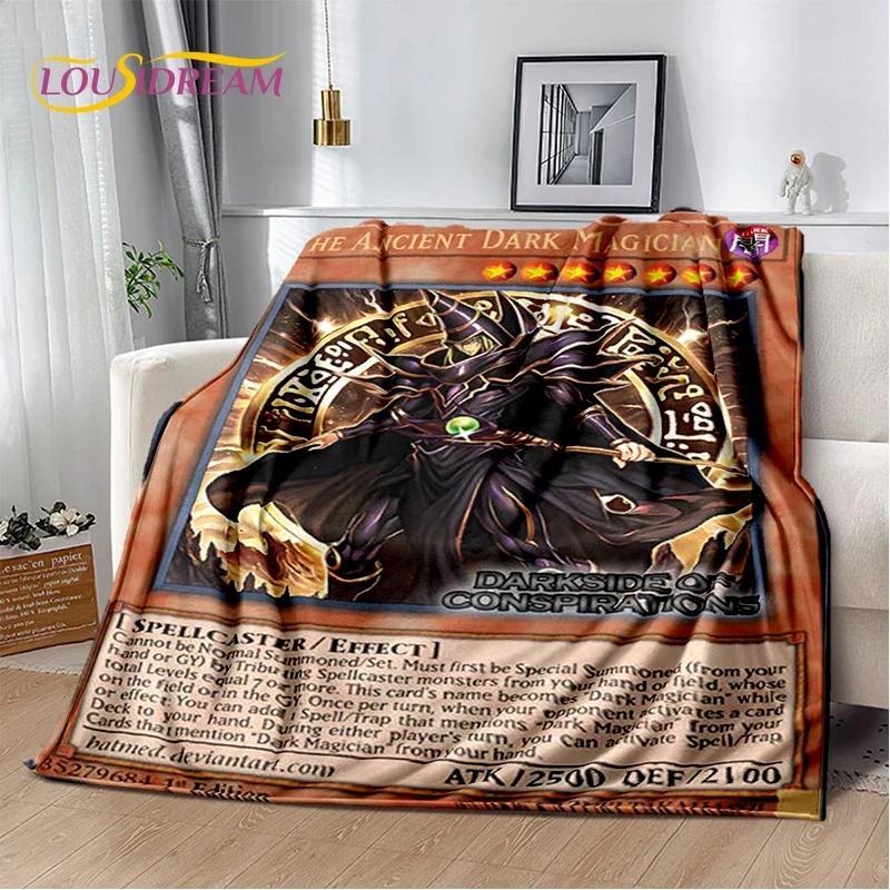 2025 New Yu-Gi-Oh Blue Eyes Dragon Monster Gold Card Cartoon Game Soft Blanket,Soft Throw Blanket for Home Bedroom Bed Sofa Gift