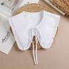 Summer Bow Tie Shawl White Fake Collars for Women Removable Dress Detachable Collar Wrap Shawl  False Collar Decor