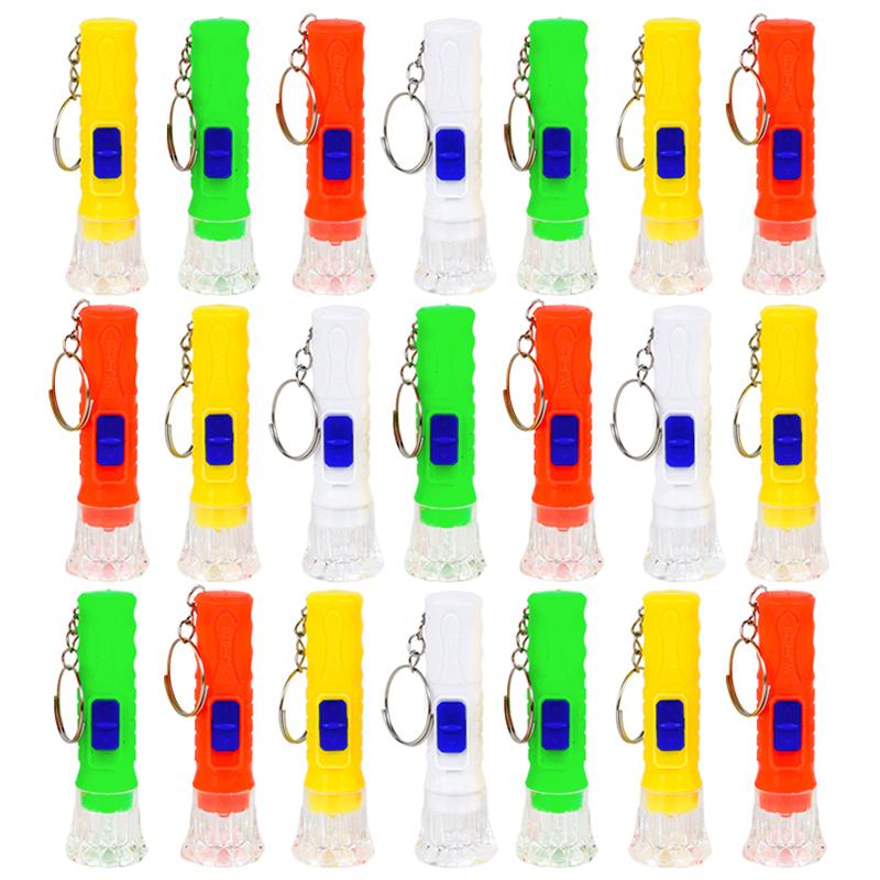 12/24Pcs Mini LED Flashlight Lamp Children Birthday Party Favors Goodie Bag Pinata Filler Toys Rewards Christmas New Year Gifts