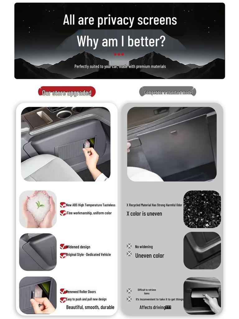 Toyota Sienna Privacy Sunshade & Storage Divider for Center Console