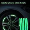 Colorful Luminous Tire Hub Reflective Stickers for Electric Cars