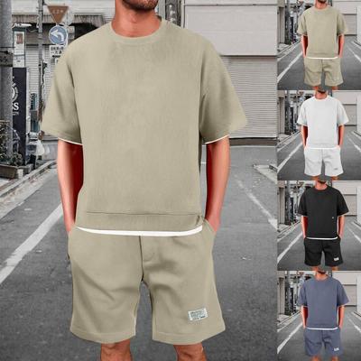 Men's Summer Sports T-shirt Suit Daily Casual Short-sleeved Shorts Two-piece Suit