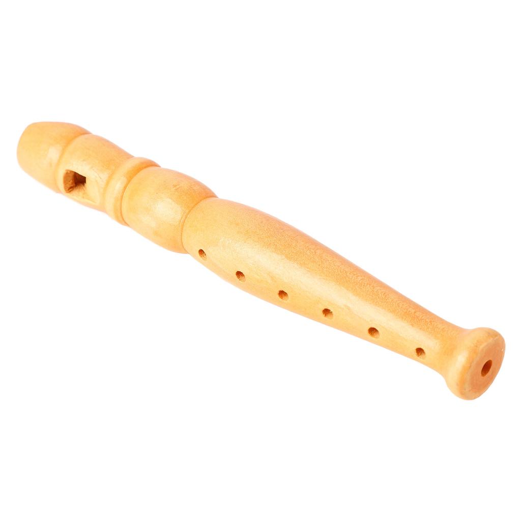 6 Holes Vertical Flute Wooden Short Clarinet Woodwind Musical Instrument Toy for Children Beginner