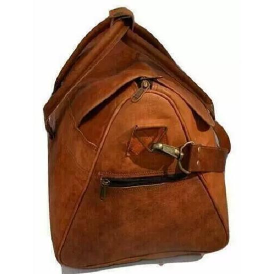 Leather Overnight Bag Travel Duffle Gym Men Weekend Vintage Genuine Mens Luggage