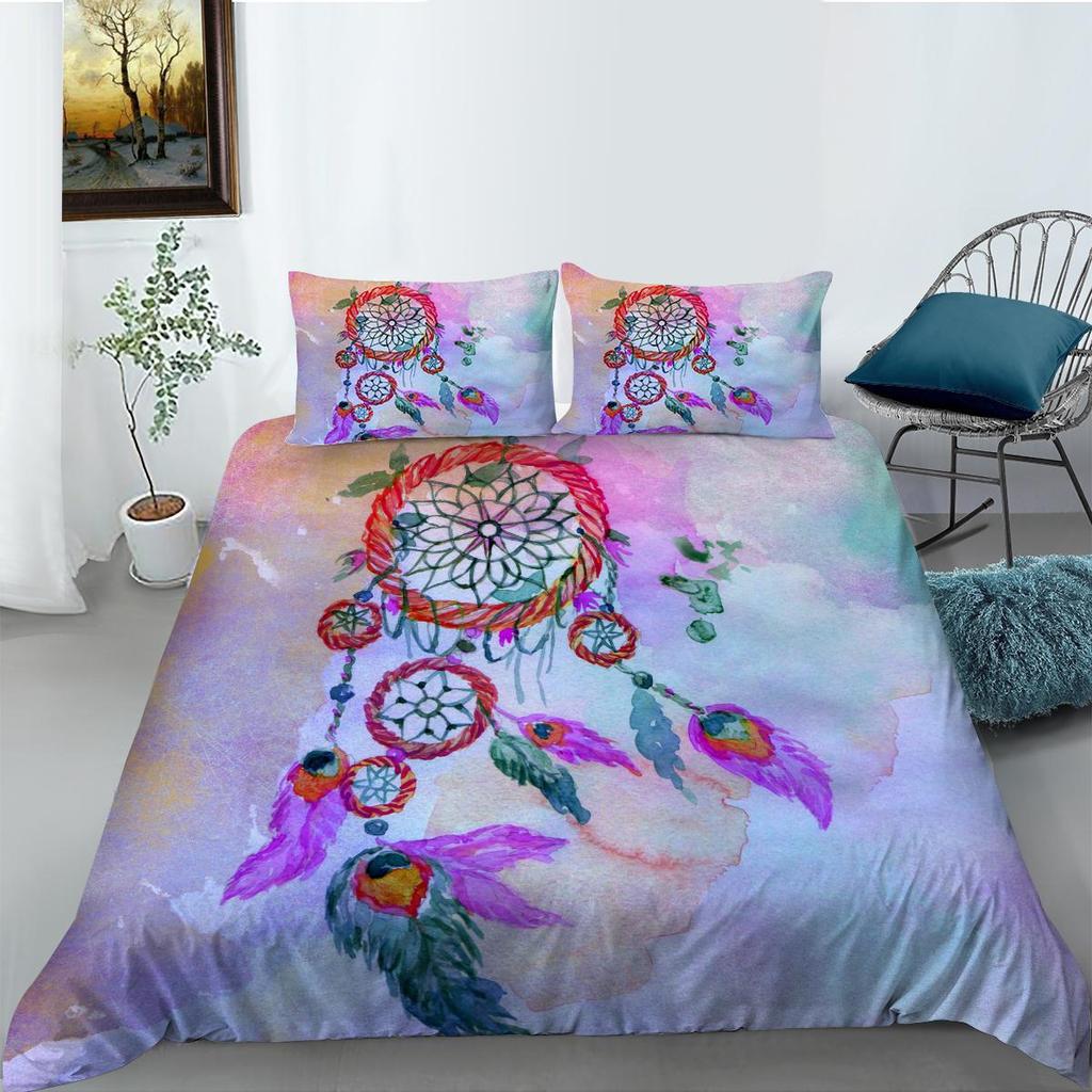 Bed 3D Dreamcatcher Print Duvet Cover Set Bedspreads Home Bed Clothes Quilt Covers Polyester Bedclothes Breathable
