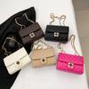 Trendy Urban Chic Small Pu Shoulder Bag With Chain Quilted Design For Women