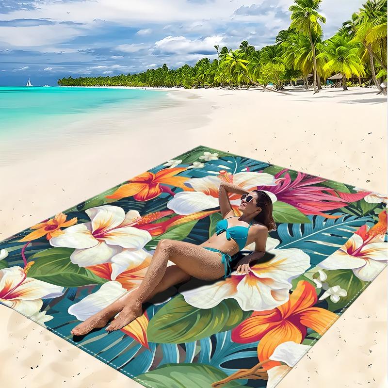 1pc Beach Blanket Waterproof Sandproof Oversized Large Beach Mat Quick Drying&Compact&Lightweight Picnic Mat Vacation Essentials