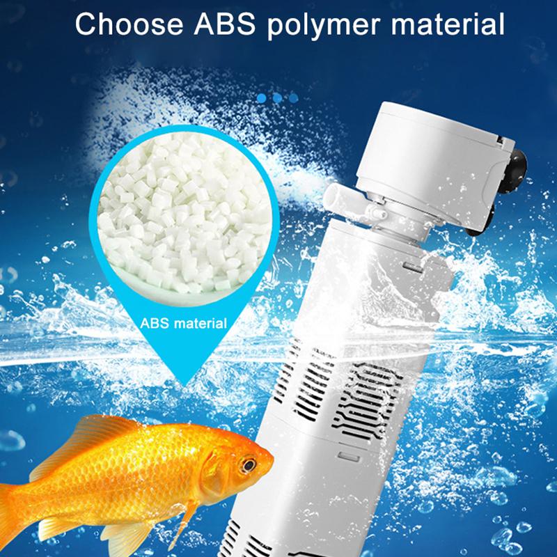 5 In 1 Aquarium Filter Pump Fish Tank Submersible Air Oxygen Aerator Aquarium Air Pump Water Circulation Changer Pump Wave Maker
