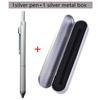 Metal Multicolor Pen 4 In 1 Gravity Sensor Ballpoint Pen 3 Colors Ball Pen and 1 Mechanical Pencil Office School Stationery Gfit