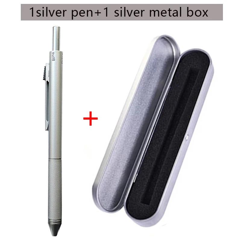 Metal Multicolor Pen 4 In 1 Gravity Sensor Ballpoint Pen 3 Colors Ball Pen and 1 Mechanical Pencil Office School Stationery Gfit