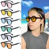 [Dea Bona] Sunglasses, Crown Panto Retro Round, Colored Lenses, Korean Style, Streetwear, Y2K, Travel, Sports, Driving, Fishing, Hiking, Men's &