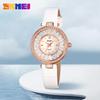 SKMEI 2009 Grace Brown Lady New Design Quartz Watch Costume Leather Band Elegance Diamond Vintage Casual Hand Watch