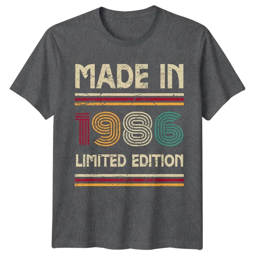 Made In 1986 Unisexs T Shirt 40th Birthday Gift Vintage Forty