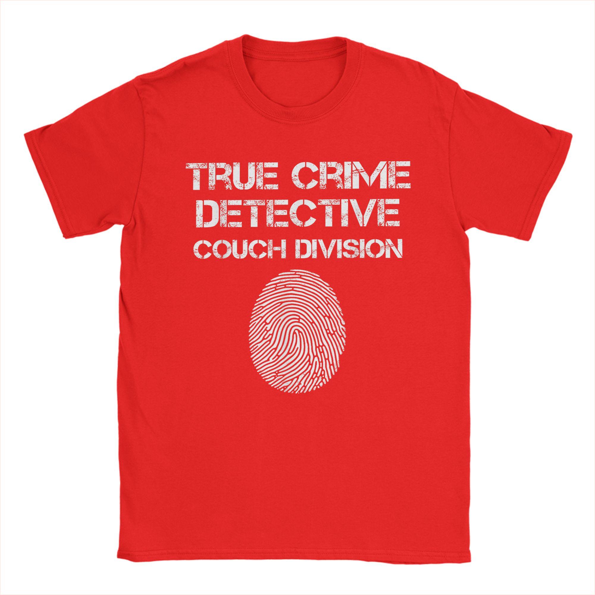 

Summer True Crime Detective Couch Division Hippie TShirts 100 Cotton Tee Shirt for Mens Aesthetic Pattern Short Sleeve Tees S